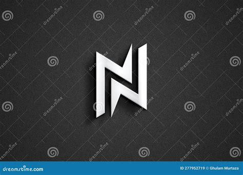 Letter N Logo Design Minimal N Initial Vector Icon Stock Vector