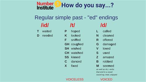 Pronunciation ed endings wide - NO. 1 INSTITUTE