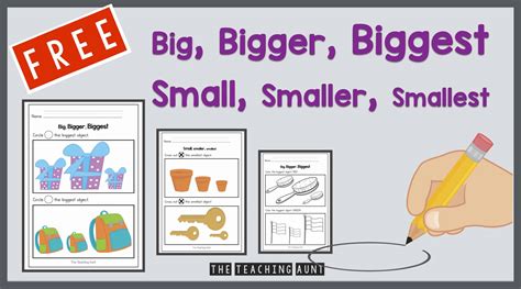 Big, Bigger, Biggest Free Printable - The Teaching Aunt
