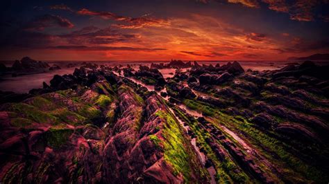 The Hovs Hallar Coastline At Sunset Wallpaper Backiee