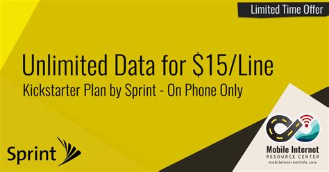 Sprint Offering An Unlimited Data Plan For 15line For A Limited