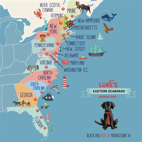 Map Of The Eastern Seaboard Of The United States World Map