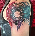 Krystel Ivannie at High Voltage Tattoo water color compass world map ...