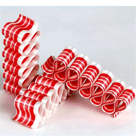 Old Fashioned Red And White Thin Candy Ribbon 6ct Box Old Fashioned