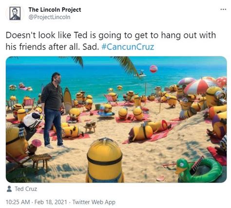 Twitter Goes Into A Frenzy With Ted Cruz Cancun Trip Memes Daily Mail Online