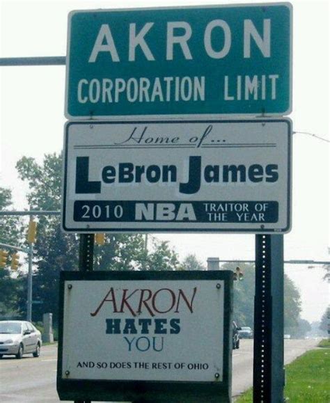Doug Ross Journal Welcome To Akron Signs Mysteriously Altered By