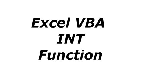 Excelvbafunctionsint Officeinsideorg