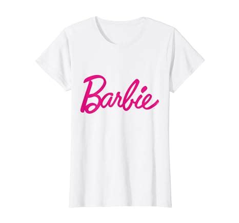 Womens Barbie T Shirt Official Barbie Logo Multiple Colours Amazon