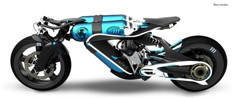 Saline Bird Concept Open Class Blue Motorcycle Futuristic Motorcycle