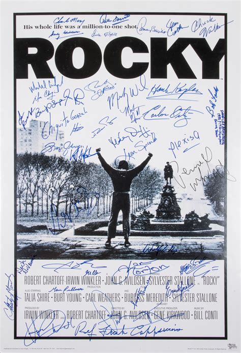 Avildsen and both written by and starring sylvester stallone. Lot Detail - Rocky Movie Poster 24 x 36 Multi-Signed by 41 ...