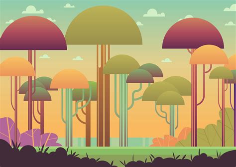 Colorful Abstract Forest 181820 Vector Art At Vecteezy
