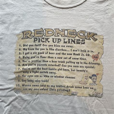 redneck pickup lines funny shirt has been washed and depop