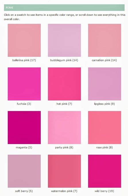 Pink Color S Pink Paint Colors Shades Of Pink Names Pink Color Chart
