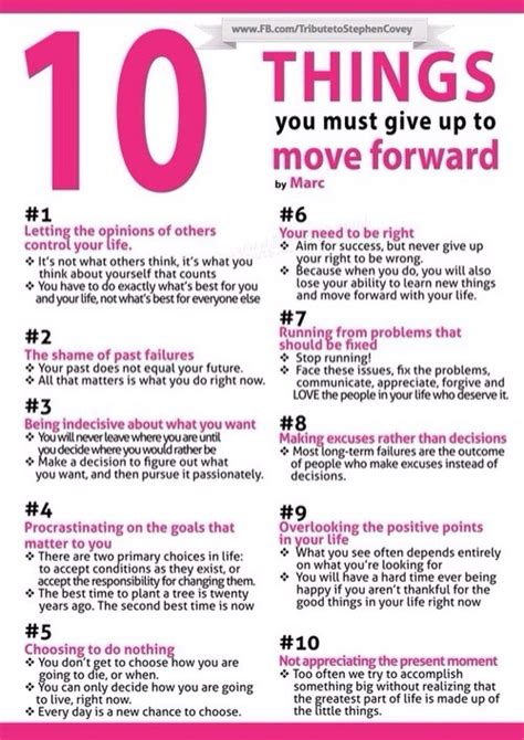Getting Unstuck Top 10 Things You Must Give Up To Move Forward Joel