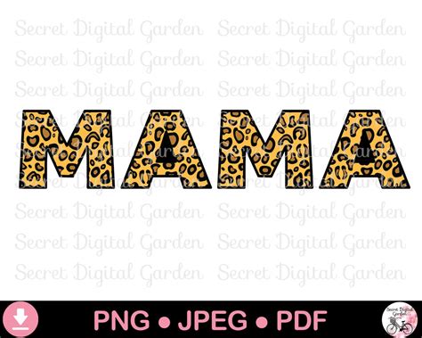 Cheetah Mama Sublimation Graphic Leopard Mama Png Clipart Etsy