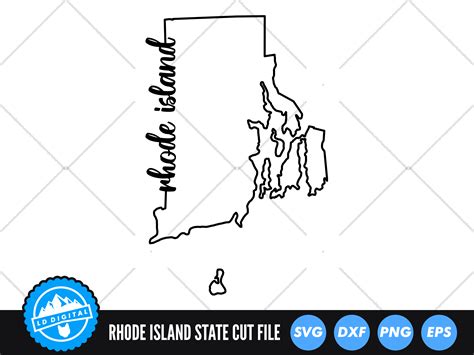 Rhode Island Svg Rhode Island Outline Usa States Cut File By Ld