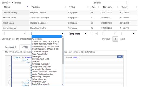 Javascript How To Redraw Datatable Columns Filter Stack Overflow