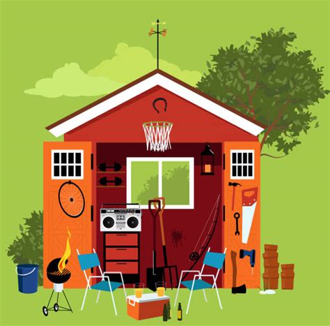 Backyard She Shed Illustrations Royalty Free Vector Graphics And Clip