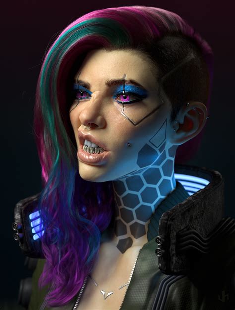 Art Of Jhill Cyberpunk Girl