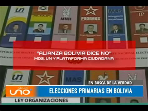 En Busca De La Verdad Elecciones Primarias En Bolivia Red Uno Sur