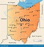 Mapa de Ohio ilustração do vetor. Ilustração de appalachiano - 30152305