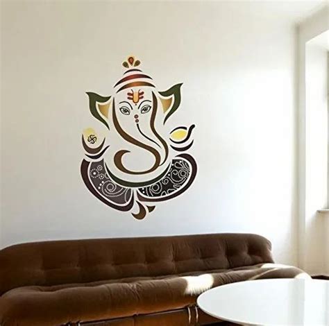 Multicolor Ganesha Sticker Ganesh Wall Sticker Wall Art For Living And
