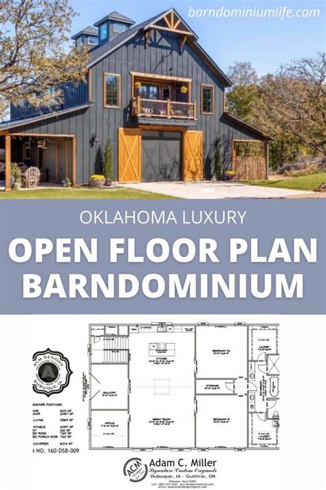 Oklahoma Luxury Open Floor Plan Barndominium Barn Style House Plans