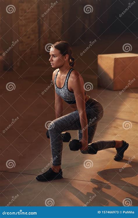 Sport Woman Doing Leg Exercise On Fitness Workout At Gym Stock Image Image Of Slim Girl