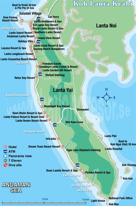 Big Map Koh Lanta Thailand