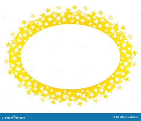 Gold Oval Stars Border Or Logo Stock Illustration Illustration Of