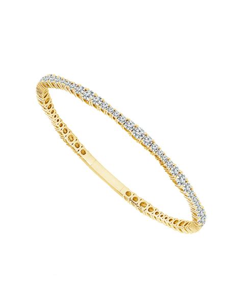 14kt Yellow Gold Flexible Diamond Bangle Grand Jewelers