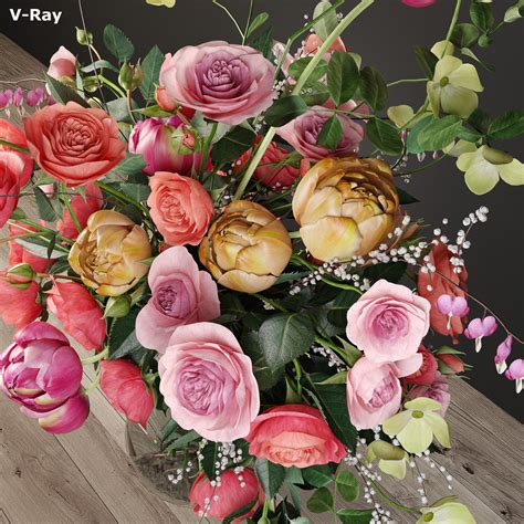 Bouquet Of Roses 3d Model Cgtrader