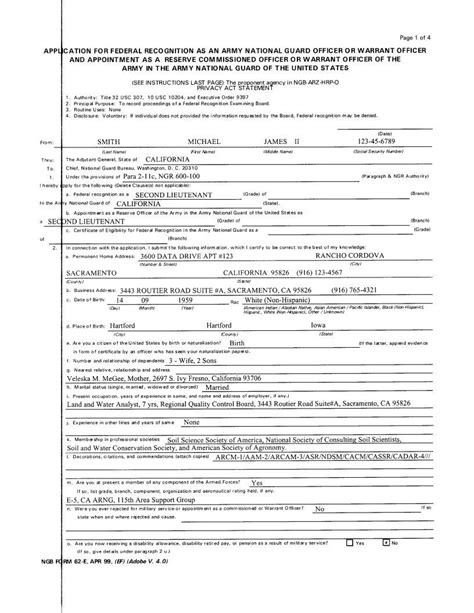 Ngb Form E Fill Out Printable Pdf Forms Online