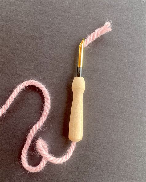 Punch Needle Embroidery Tool Set Beginner Rug Hooking Set Wood