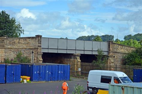 Abutments And Retaining Walls To Road Bridge Over Line To West And