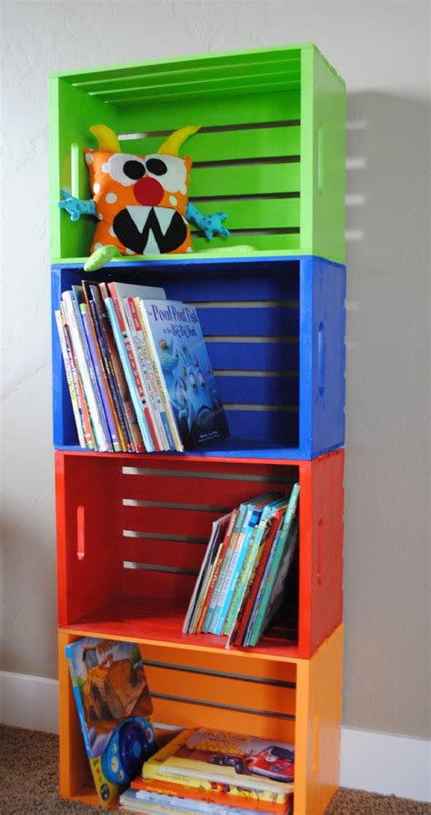 Diy Bookshelf Made From Crates