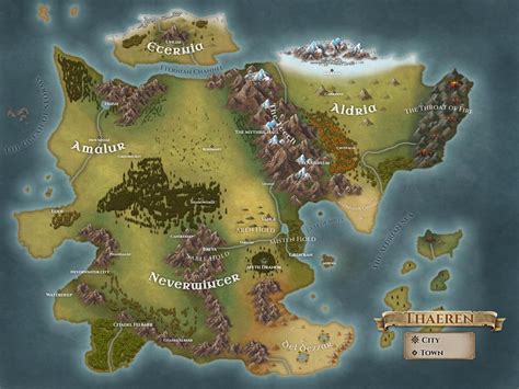 My First World Map What Faerun Eventually Turned Into For My Group
