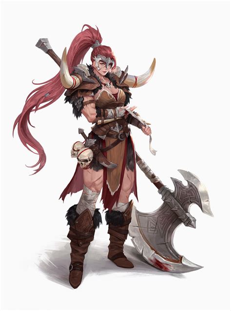 Artstation Barbarian Whata Character Design Female Character