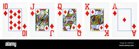 Diamonds Suit Playing Cards Set Include Ace King Queen Jack And Ten