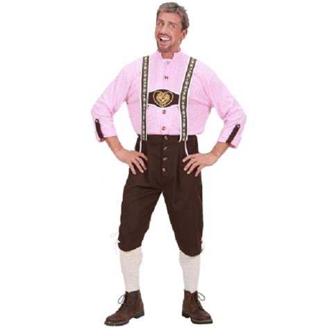 Bavarian Man Pink Shirt Adult Costume Mens Costumes From A2z