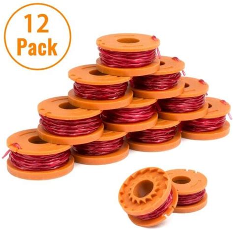 WORX WA0010 Replacement Spool Line For Grass Trimmer 10ft 12 Pack USA