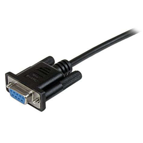 Getuscart 1m Black Db9 Rs232 Serial Null Modem Cable Ff