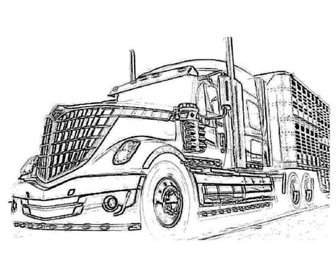 Truck And Trailer Coloring Pages At Getcolorings Com Free Printable