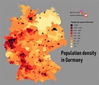 Map : Population density in Germany [OC] - Infographic.tv - Number one ...