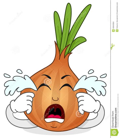 Crying Onion Cartoon Character Stock Vector Illustration Of Crying