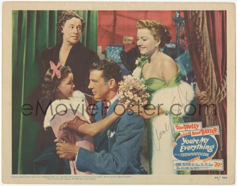 2h0574 Youre My Everything Signed Lc 2 1949 By Both Anne Baxter And Anne