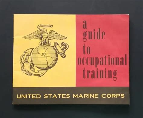 1958 Us Marine Corps Guide To Occupational Training Military