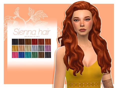 Merakisims Sienna Hair Sims 4 Hairs