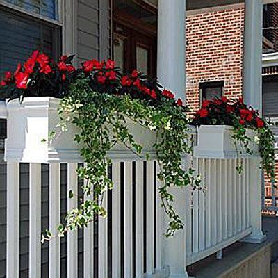 If you want to add some color to your outdoor space this summer and are lucky enough to have a deck or balcony, buying a railing planter is . 24" Charleston Self Watering Deck Railing Planter Over The ...