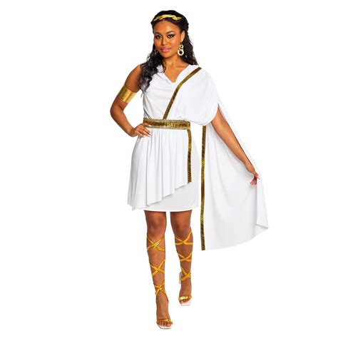 Morph Womens White Toga Costume Greek Goddess Roman Empress Robe Halloween Halloween White Xl